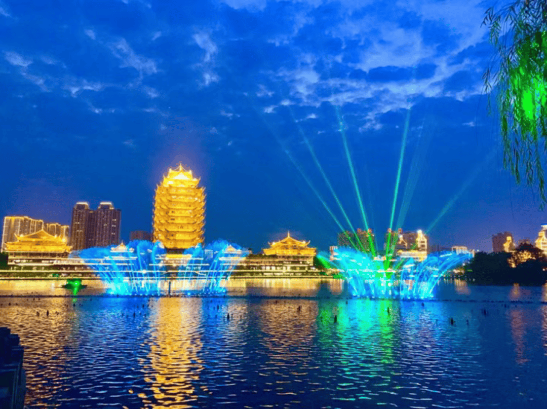 今晚起 眉山東坡城市濕地公園音樂噴泉連噴9天:音樂噴泉
